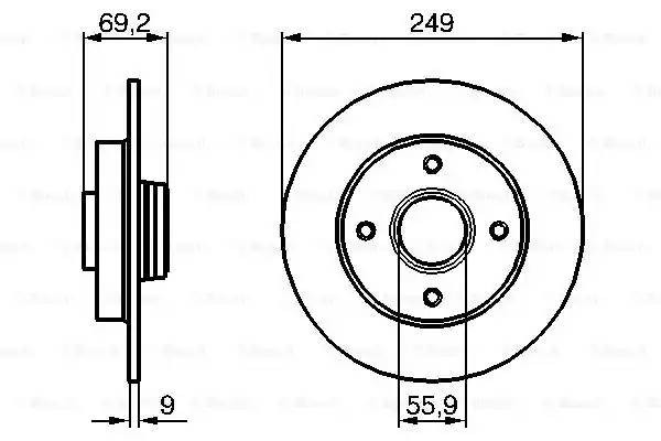 CITROEN C4 (2005>)/PEUGEOT 207 (2006>) БЕЗ ПОДШИПНИКА 0 986 479 255 BOSCH