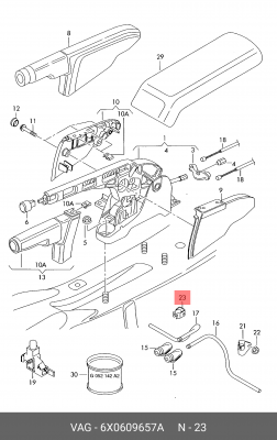 кронштейн гибкой тяги!\ Audi A3 6X0 609 657 A VAG