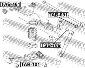 Сайлентблок заднего рычага TAB-101 FEBEST