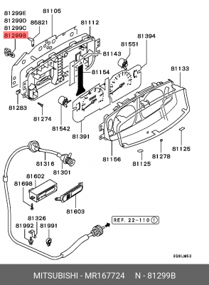 Лампа контрольная MITSUBISHI Carisma панели приборов OE MR167724 MITSUBISHI