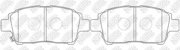 Колодки тормозные TOYOTA Corolla (02-),Yaris,Prius (00-) передние (4шт.) NIBK PN1472 NIBK