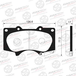 Колодки тормозные дисковые Avantech передние (противоскрипная пластина в компл.) AV269 AVANTECH