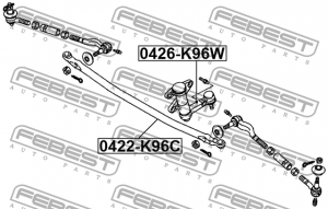 СОШКА РУЛЕВАЯ подходит для MITSUBISHI PAJERO/MONTERO SPORT CHALLENGER K8#W/K9#W  0426-K96W FEBEST
