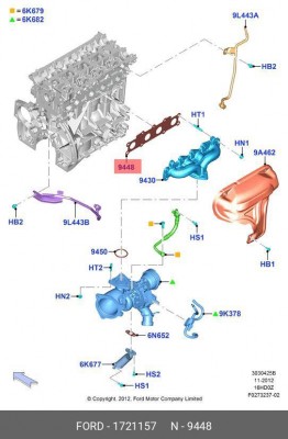 ПРОКЛАДКА 1721157 1721157 FORD