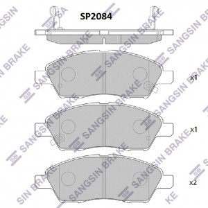 Колодки тормозные NISSAN Cube (02-08),March (02-10) передние (4шт.) SANGSIN SP2084 SANGSIN