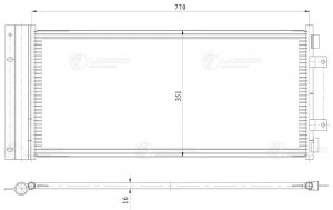 Радиатор кондиционера КАМАЗ-54901 LUZAR LRAC 0719 LUZAR