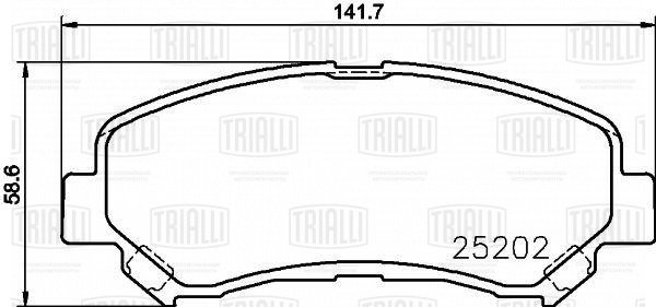 Колодки торм. диск. перед. для ам Nissan Qashqai J10 (06-) (PF 1413) PF 1413 TRIALLI