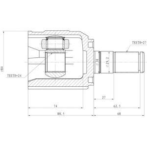 Шрус Внутренний Hyundai IX35,Tucson 10my (09--15), - R Z88944R Z88944R ZIKMAR