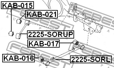 Сайлентблок KAB-021 KAB-021 FEBEST