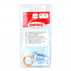 Пробка поддона к-кт  [M18x1,5x22]м 220126S CORTECO