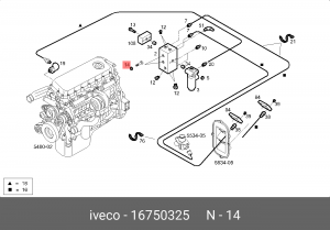 гайка!M10\ IVECO 16750325 IVECO