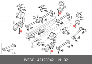 болт подвески!M20x1.5x255\IVECO EuroTrak/Cursor/EuroTrakker 42123942 IVECO