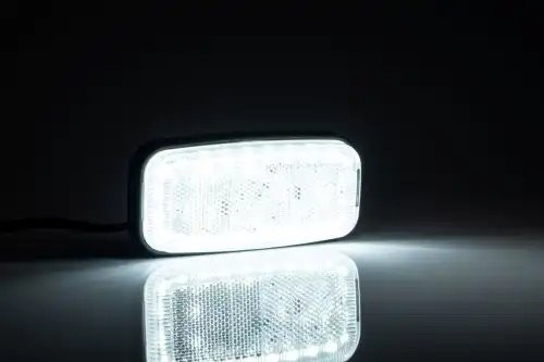 фонарь габаритный! LED, белый, 123х56, с проводом 0,5м\ Universal FT075BLED FRISTOM