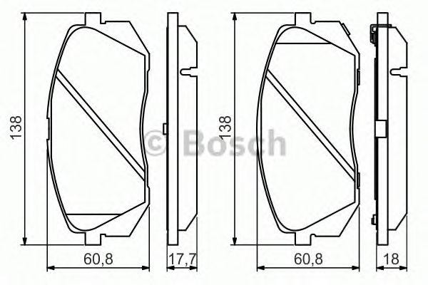 Колодки тормозные дисковые передние 0 986 494 559 BOSCH