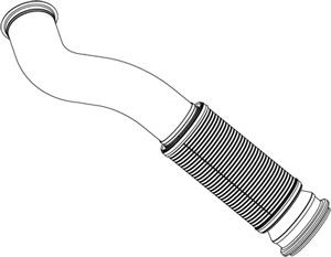 труба глушителя! передняя с гофрой  RVI, Volvo 82266 DINEX