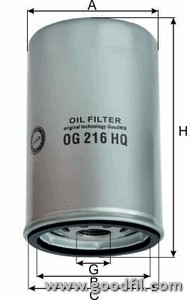 Фильтр масляный двигателя OG216HQ OG 216 HQ GOODWILL