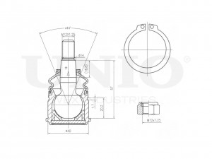 Опора шаровая передняя нижняя SSP-20026 UNIO