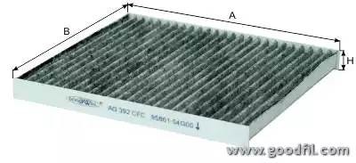 Фильтр салона угольный AG392CFC AG 392 CFC GOODWILL