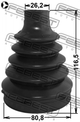 ПЫЛЬНИК ШРУС ВНУТРЕННИЙ КОМПЛЕКТ 80.8X116.5X26.2 подходит для FORD TRANSIT FY 20 2115-FYT FEBEST