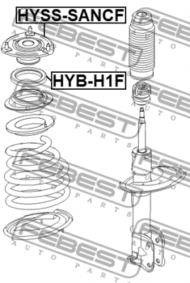 Подшипник опоры амортизатора HYUNDAI SANTA FE (CM) 2006-2012 HYB-H1F HYBH1F FEBEST