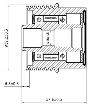 Шкив с обгонной муфтой генер. для а/м Ford Transit (00-) 2.4D (SGP 1085) SGP 1085 START VOLT