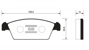 Колодки тормозные DAEWOO Tico (-00) передние (4шт.) SANGSIN SP1050 SANGSIN