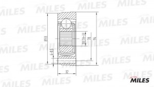 ШРУС Skoda Octavia A5 (04-) 1.4/1.6 MT внутр. GA10001 GA10001 MILES