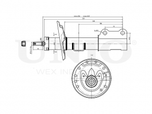 Амортизатор газовый передней подвески правый SAB-10303 UNIO