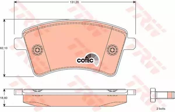 Колодки передние RENAULT KANGOO II GDB1785 GDB1785 TRW