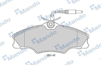 Колодки тормозные PEUGEOT 406 (95-04) передние (4шт.) MANDO MBF016011 MANDO