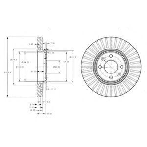 BG3430 диск тормозной передний!\ Renault Clio/Megane/Laguna 1.6-2.0/1.9D 96> BG3430 DELPHI