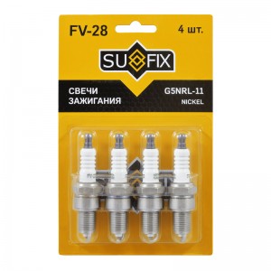 Свеча зажигания G5NRL-11 CHEVROLET AVEO(T250) 1.2 05-07 / Matiz 0.8-1.0 05, DAEW FV-28 SUFIX
