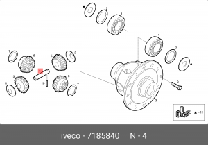палец! дифференциала\Iveco Daily 7185840 IVECO