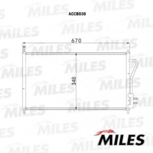 Радиатор кондиционера (паяный) FORD FOCUS 1.4-2.0 98-05 ACCB030 ACCB030 MILES