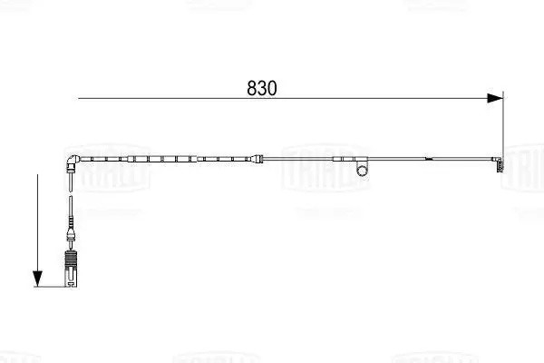 Датчик износа колодок Land Rover Range Rover III (02-) зад. L=830 (PFS 4048) PFS4048 TRIALLI