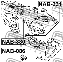 Сайлентблок NAB-330 NAB-330 FEBEST