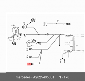 ШТЕКЕР ЭЛ 2025406081 A 202 540 60 81 MERCEDES BENZ
