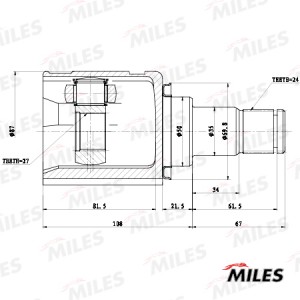 ШРУС внутренний левый TOYOTA CAMRY IV-V V30/V40 2.0-2.4 01-11 GA11068 GA11068 MILES