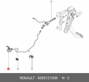 трубка сцепления!\ Renault Sandero 308512100R RENAULT