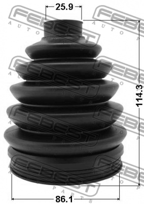 Пыльник ШРУСа внешний AUDI A3/A3 Sportback (8P) 2003-2013 2317P-B6 2317P-B6 FEBEST