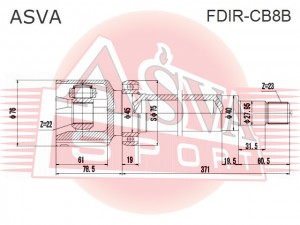 ШРУС ВНУТРЕННИЙ ПРАВЫЙ 22x40x23  FDIRCB8B FDIR-CB8B ASVA