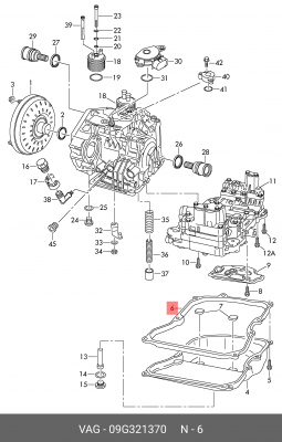 Прокладка VW Golf 5,Jetta,Passat (05-) фильтра АКПП OE 09G 321 370 VAG