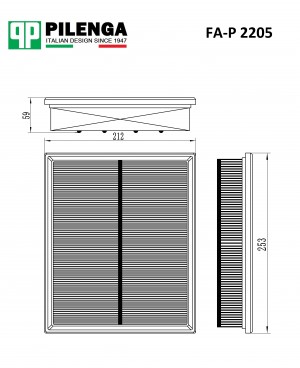 Фильтр воздушный OPEL/VAG -05/BMW X5 FA-P2205 FAP2205 PILENGA