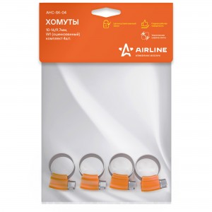 Хомуты 10-16/9,7 мм, W1 (оцинкованный), в компл. 4 шт. AHC-SK-04 AHC-SK-04 AIRLINE