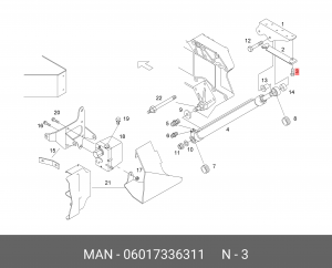 Винт с 6-гранной головкой M12X1,5X30-8.8 06017336311 MAN