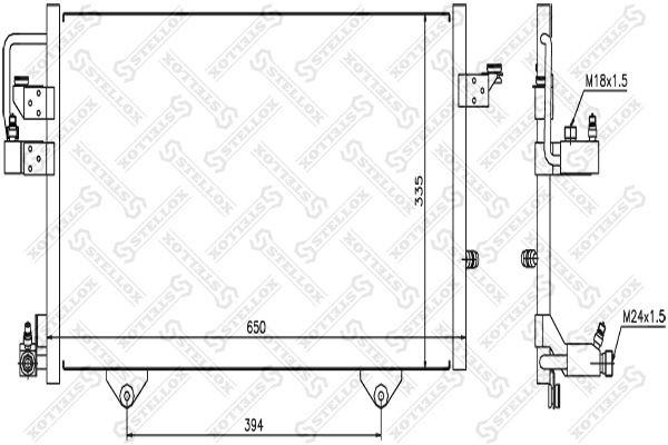 радиатор конд.\ Audi 80 1.6-2.8 92> 10-45205-SX STELLOX