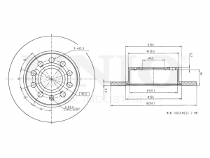 Диск тормозной задний BRD-20010 UNIO