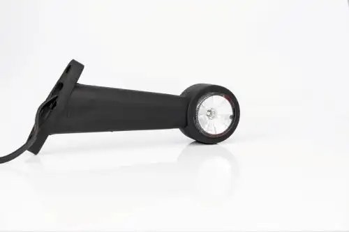 фонарь габаритный! рожок LED наклонный, L=195mm, красный/белый 12-36V с кабелем\ FT009ELED FRISTOM