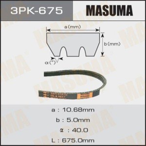ремень поликлиновой! 3PK-675\ Ford Escort/Fiesta/Orion 1.8D 91-93 3PK-675 MASUMA