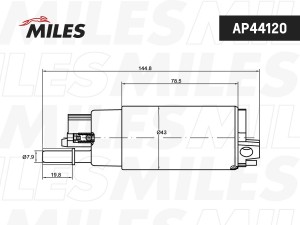 Насос топливный 3,5/ 3bar MERCEDES BENZ S-Class W221 AP44120 AP44120 MILES